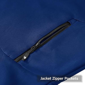 Survêtement technique bleu cobalt pour homme – Ensemble athlétique haut de gamme deux pièces avec capuche zippée intégrale pour l'entraînement - Product Image 3