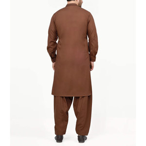 <b>Islamic</b> Design Men Cotton Shalwar Kameez with Side Pockets 2026 Latest Model Long Sleeve 2 Piece Suit - Product Image 3