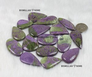 Lote de Cabujones de Stichtita Verde, Gemas de Stichtita de Diferentes Formas y Tamaños, Purpurita al por Mayor para la Fabricación de Joyería de Plata - Product Image 3