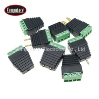 Conector de Audio de 3.5mm, Latón Chapado en Oro, 2 Pines, Macho, BNC, 5A, 12V, Sin Soldadura, Terminal para Auriculares DIY