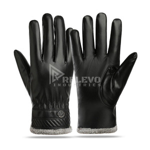 Gants de moto en cuir pleine fleur pour course, compatibles écran tactile, imperméables, de protection, en cuir véritable, à prix abordable - Product Image 1