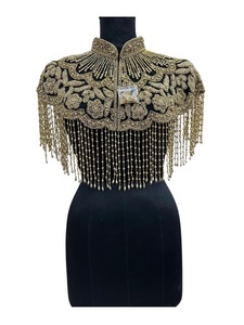 Capa de Diseñador 2026 Bordada con Cuentas 100% Algodón Acero Inoxidable para Mujer Moda Venta al por Mayor Exportación - Product Image 1
