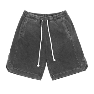 Hot Selling Acid Washed Denim <b>Shorts</b> Men's Patchwork and Bright Stitching to Make <b>Old</b> Loose Straight Wide-leg <b>Shorts</b> - Product Image 4