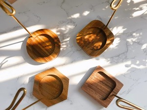 Porte-encens en bois, brûleur d'encens avec cendrier en verre, diffuseur de parfum d'intérieur, méditation, bois massif, brûleur naturel - Product Image 2