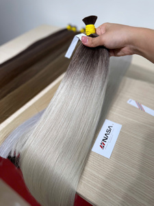 Best Quality 100% Raw Virgin Human Bulk Hair Soft Silky Smooth Ombre Color <b>Tangle</b>-Free with Natural Shine Factory Direct Supply - Product Image 4