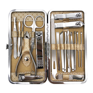 Golden Stainless Steel <b>Manicure</b> Pedicure <b>Kit</b> Includes Nail Cutters Clippers Scissors Straight Sharp Durable Comfortable Grip Eco - Product Image 5