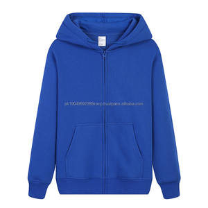 Sweat-shirt à capuche unisexe zippé en polaire doux de haute qualité, personnalisable avec logo OEM, coupe ample - Product Image 3