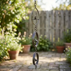 Modern Metal Bird <b>Wind</b> <b>Chime</b> Hanging Garden Ornament Indoor Outdoor Decor Matte Finish Irregular Shape - Product Image 6