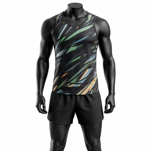 Camiseta Deportiva Sublimada para Hombre, de Secado Rápido, Transpirable, sin Mangas, para Gimnasio, Fitness, Entrenamiento, Ropa Deportiva Personalizada - Product Image 4