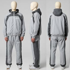 <b>Men's</b> New Fashion Outdoor Hooded Casual Windbreaker Tracksuit for Cycling & Running Solid Printed 100% Cotton OEM Serviced - Product Image 1
