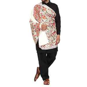 Luxury Handcrafted Printed <b>Pashmina</b> <b>Shawl</b> Soft Warm Breathable Solid Traditional Winter Wrap Men's - Product Image 3