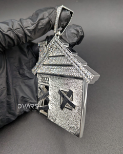 Colgante de Plata 925 con Moissanita Iced Out, Estilo Hip Hop Trap House, Hecho a Medida para Hombre, Moda Urbana - Product Image 2
