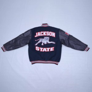 Chaqueta Varsity Negra de Alta Calidad con Logotipo Personalizado, Fabricada a Medida, de Grosor Delgado, con Patrón de Bordado de Letras para la Temporada de Invierno - Product Image 2