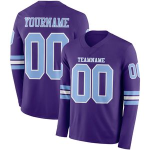 เสื้อฟุตบอลคอวีแขนยาวแบบกำหนดเอง ผ้าสแปนเด็กซ์/โพลีเอสเตอร์ แห้งเร็ว ระบายอากาศได้ดี ชุดทีมพิมพ์ชื่อและหมายเลขส่วนตัว - Product Image 5