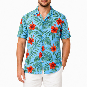 Chemise de plage pour homme en tissu sergé écologique à séchage rapide, imprimée avec un logo personnalisé de haute qualité, nouvelle mode, douce et confortable - Product Image 4