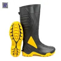 AP <b>Boots</b> AP TERRA 3 <b>Black</b> Yellow-Heavy Duty Waterproof PVC Safety <b>Work</b> Rain <b>Boots</b> - Product Image 4