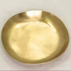 Bandeja de Servir de Latón Dorado de Lujo con Esmalte Craquelado, Ecológica, de Calidad para Hotel, Restaurante, Bar, Utensilios de Cocina, Decoración del Hogar, Decoración de Mesa, MOQ - Product Image 1