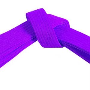 เข็มขัดศิลปะการต่อสู้สีม่วงแบบหนา ทอจากผ้าฝ้าย เข็มขัดบีเจเจสำหรับมืออาชีพ อุปกรณ์จูจิตสูสำหรับระดับชั้น  แบบหลายชั้น สำหรับฝึกซ้อมการต่อสู้ - Product Image 3
