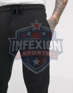Pantalones Deportivos Negros de Algodón para Hombre, Cintura Elástica, Bolsillos Laterales, Estilo Casual, para Otoño - Product Image 3