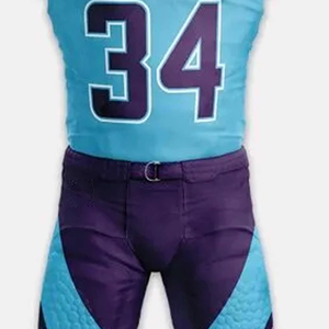 Ensemble d'uniformes de football américain avec logo brodé sublimé, sangle réglable, grande taille, vêtements de sport - Product Image 5