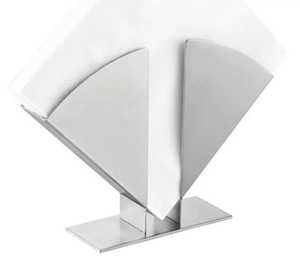 Porte-serviettes triangulaire moderne en or rose, support à mouchoirs géométrique en métal, organiseur de papier de luxe pour table, décoration de cuisine et de mariage - Product Image 4