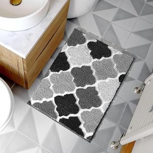 Tapis de bain antidérapant moderne nordique personnalisé en microfibre polyester TPR, tapis de sol absorbant pour la salle de bain et les toilettes domestiques - Product Image 4
