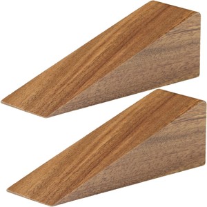 Tope de puerta minimalista de madera de mango al por mayor - Acabado natural - Product Image 4