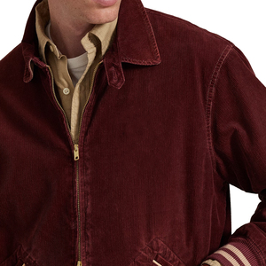 Hot Supplier Premium Corduroy Graphic Track <b>Jacket</b> Men Embroidered Vintage Americana OEM Custom Luxury Streetwear Outerwear - Product Image 5