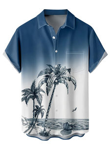 Camisas de Playa para Hombre, Otras Telas, Nuevas, Casuales, de Verano, Tejidas, de Secado Rápido, para Adultos, Estampadas, de Manga Corta - Product Image 6