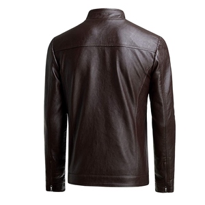 Biker Genuine Leather Winter <b>Jacket</b> From Pakistan Men Real <b>Sheepskin</b> Brown Zipper Breathable Removable Hood Custom <b>Jacket</b> - Product Image 2