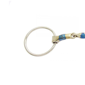 บิตม้าสแตนเลสแบบวงแหวนหลวม ปากสีน้ำเงิน ขนาด 12.5 ซม. - Product Image 4