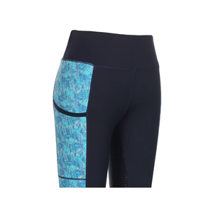 Leggings de Yoga de Cintura Alta con Bloques de Color, Panel de Malla de Longitud Completa, Spandex y Poliéster, Elásticos en Cuatro Direcciones, Pantalones Deportivos para Mujer - Product Image 5