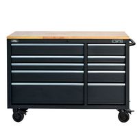 CSPS 132cm, chariot de rangement à roulettes en acier thermolaqué noir durable à 10 tiroirs, pour atelier, garage, mécanicien, OEM/ODM