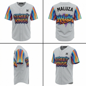 Camiseta de béisbol retro, uniforme de equipo premium, ropa deportiva transpirable, tendencia en EE. UU. y Europa, MALUZA INDUSTRIES - Product Image 6