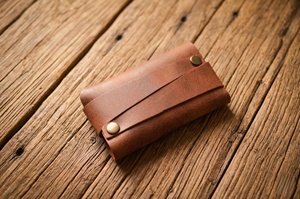 Genuine Cow Leather Stitchless <b>Wallet</b> No Stitch Design Slim Men Card Case Minimalist Mini <b>Wallet</b> with Gift Box LSSW-0008 - Product Image 4