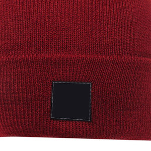 Gorro de Punto Acrílico Rojo Sólido Unisex, Cálido para Invierno, Casual, para Exteriores, Adulto, 56-58CM de Circunferencia de Cabeza, Tejido 2027 - Product Image 3
