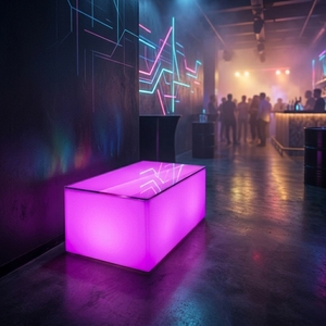 Modern Plastic Bar Furniture Hotel Use Color Change LED <strong>Beer</strong> <strong>Table</strong> for Party Events - Product Image 3