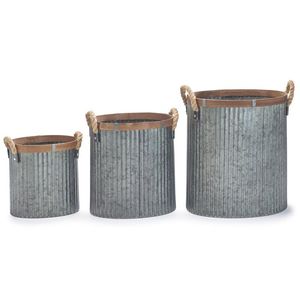 <b>Large</b> Decorative Metal Planter <b>Pot</b> Premium Flower <b>Pot</b> For Indoor Outdoor Garden Balcony Patio And Stylish Home Decoration Use - Product Image 2