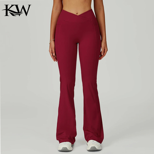 FIT JOY Pantalones de yoga con bolsillos para mujer, pantalones de fitness de cintura alta que levantan la cadera, de secado rápido, para correr, hacer ejercicio, fitness, gimnasio - Product Image 5