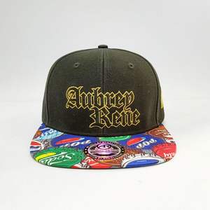 Gorra de Béisbol Unisex con Logotipo Personalizado, Bordado 3D de Hojas Tropicales, Visera Plana, Deportiva, para Exteriores, Protección Solar, Estilo Trucker, con Cierre a Presión - Product Image 3