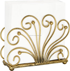 Porte-serviettes en métal de luxe, support de table moderne pour la maison, l'hôtel, le restaurant, design élégant, durable et écologique pour la salle à manger - Product Image 1