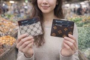 Wriza Retro Luxury Slim PU Leather <b>Card</b> <b>Holder</b> Women Multi Slot Portable Credit <b>Card</b> Case Fashion Floral Print Wallet Female - Product Image 2