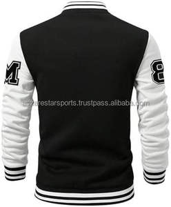 Chaqueta Universitaria para Hombre, Bordada, con Mangas de Cuero, Chaqueta Universitaria Personalizada con Letras de Béisbol - Product Image 2