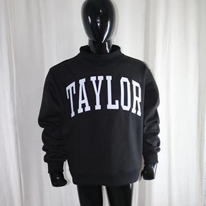 เสื้อฮู้ด TAYLOR BLACK ผ้ากำมะหยี่ ซิปครึ่งตัว ผ้าฝ้าย 100% ปักลายสีขาว พิมพ์ลายดิจิทัล CLUSH SPORTS ทรงโอเวอร์ไซส์ สำหรับฤดูหนาว - Product Image 3