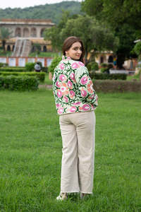 Chaqueta de algodón con bordado floral para mujer, venta al por mayor, con bordado hecho a mano, mangas largas, ropa informal india ligera - Product Image 5