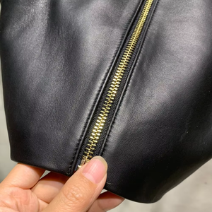 Chaleco de cuero genuino para mujer, estilo universitario, corto, a la moda, 2026 - Product Image 5