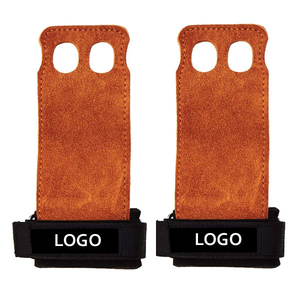 Poignées de gymnastique en cuir personnalisées OEM avec paume antidérapante, sangles de poignet réglables pour CrossFit, gym, tractions, musculation - Product Image 1