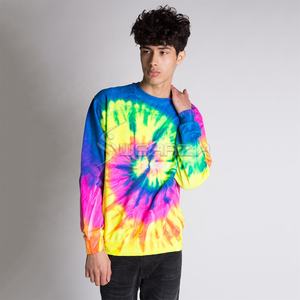 100% Cotton <b>Men</b> Tie-Dye <b>Crewneck</b> <b>Sweatshirts</b> Wholesale Unique Tie Dye custom Design <b>sweatshirts</b> - Product Image 4