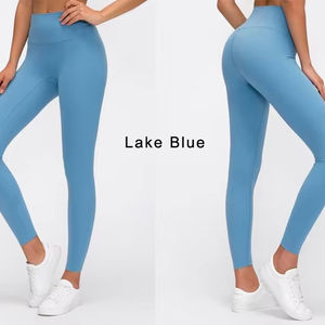 Leggings de Spandex/Nylon Transpirables de Alta Calidad Personalizados para Mujer |   Pantalones de yoga y gimnasio de cintura elástica y largo completo |   OEM/ODM - Product Image 1