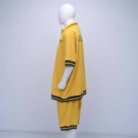 Ensemble polo et short de haute qualité pour homme avec design sportif personnalisé Dri-Fit, idéal pour la gym, le fitness et les entraînements décontractés.
